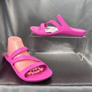 Crocs Kadee II Strappy Sandals Women's 8 Crush Pink Iconic Comfort Summer Slides